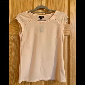 Peach capped sleeve light weight blouse